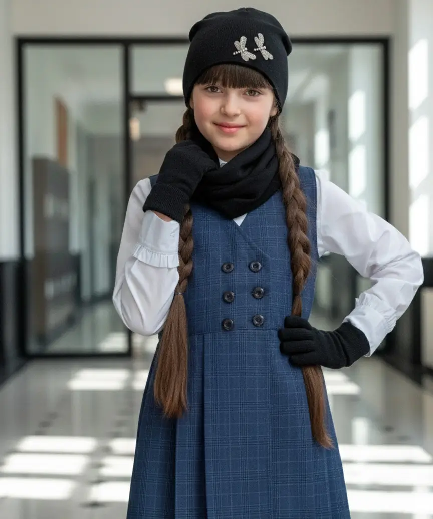 Three-piece-hat,-scarf-and-gloves-dragonfly-2 سه تکه کلاه و شال گردن و دستکش سنجاقک